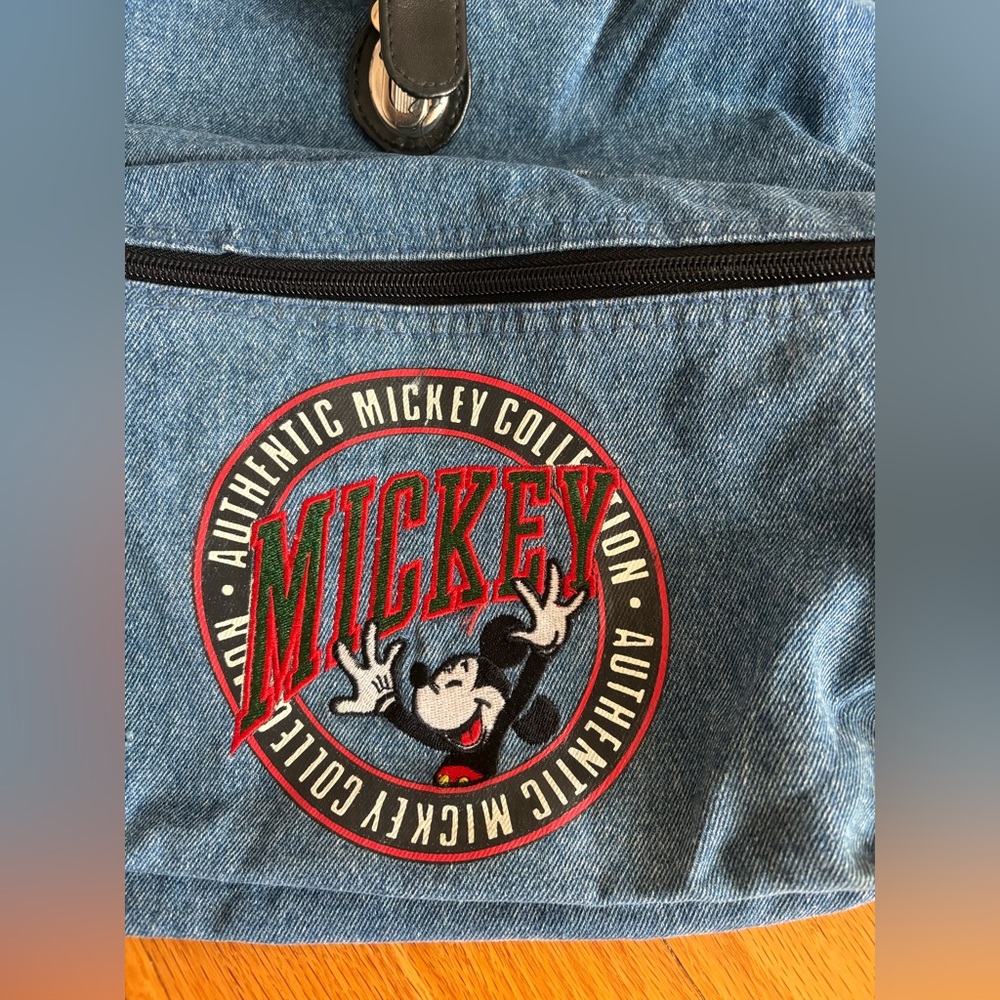 Vintage Mickey Mouse Denim Back Pack - Picture 3 of 10